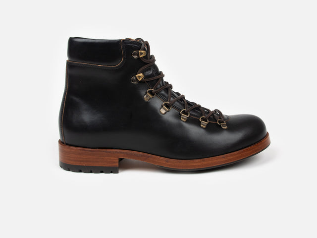 The HAROLD Hiking Boot - Horween Black Leather