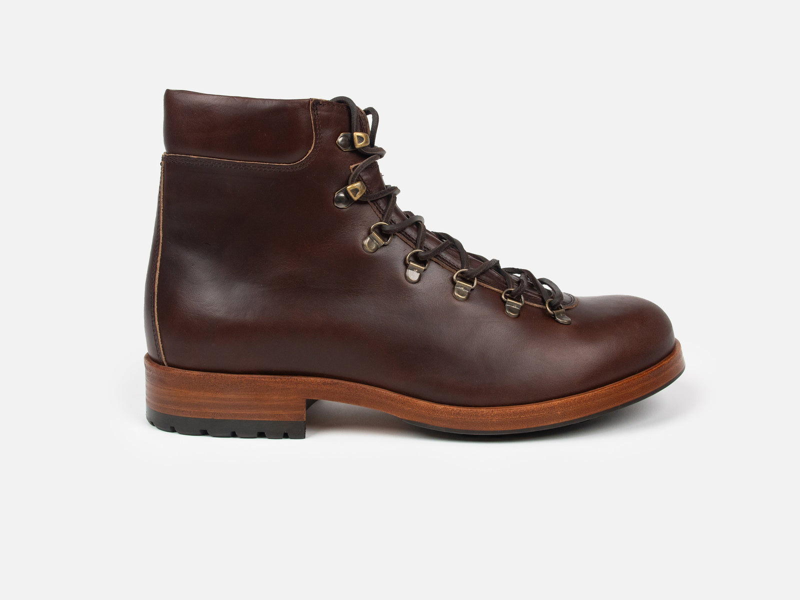The HAROLD Hiking Boot - Horween Dark Brown Leather