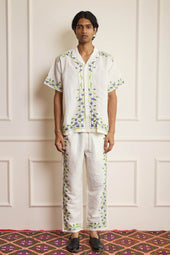 Floral Embroidered Pants