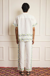 Floral Embroidered Pants