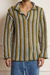 Striped Crochet Popover
