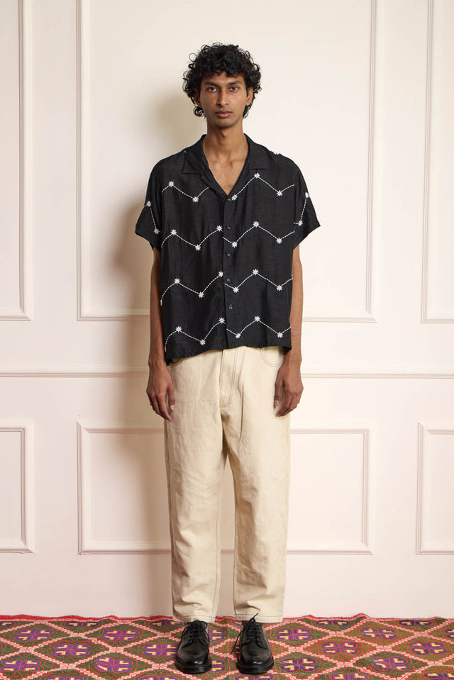 Beaded Silk Shirt