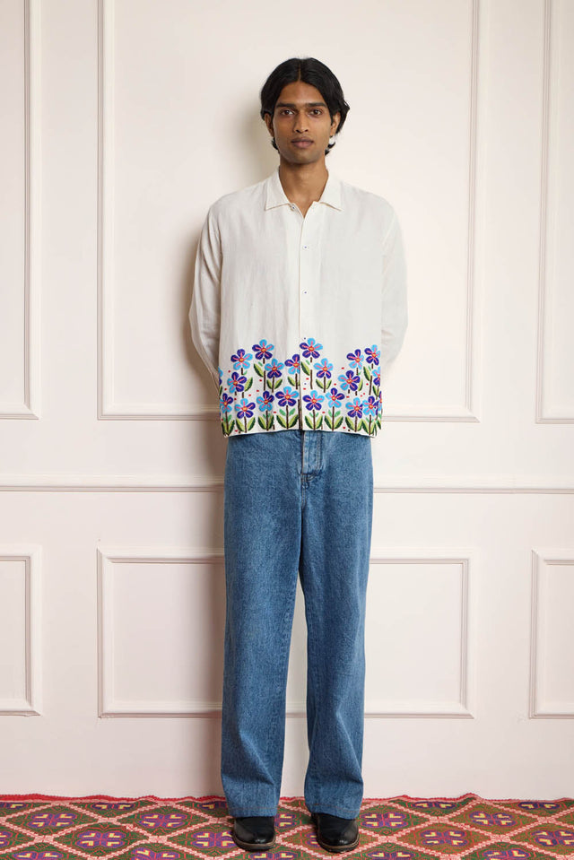 Linen Beaded Shirt
