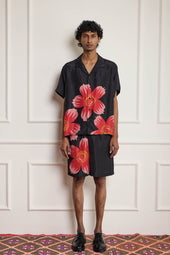 Floral Print Silk Shirt