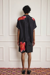 Floral Print Silk Shirt