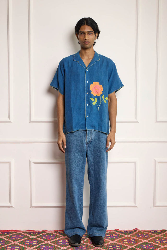 Flower Applique Shirt
