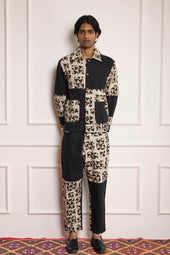 Patchwork High Waist Pants