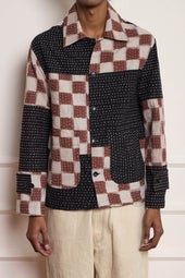 Ikat Kantha Quilted Jacket