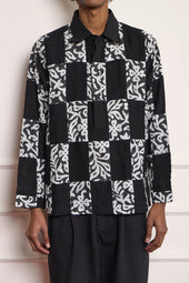 Block Printed Patch Popover Shirt
