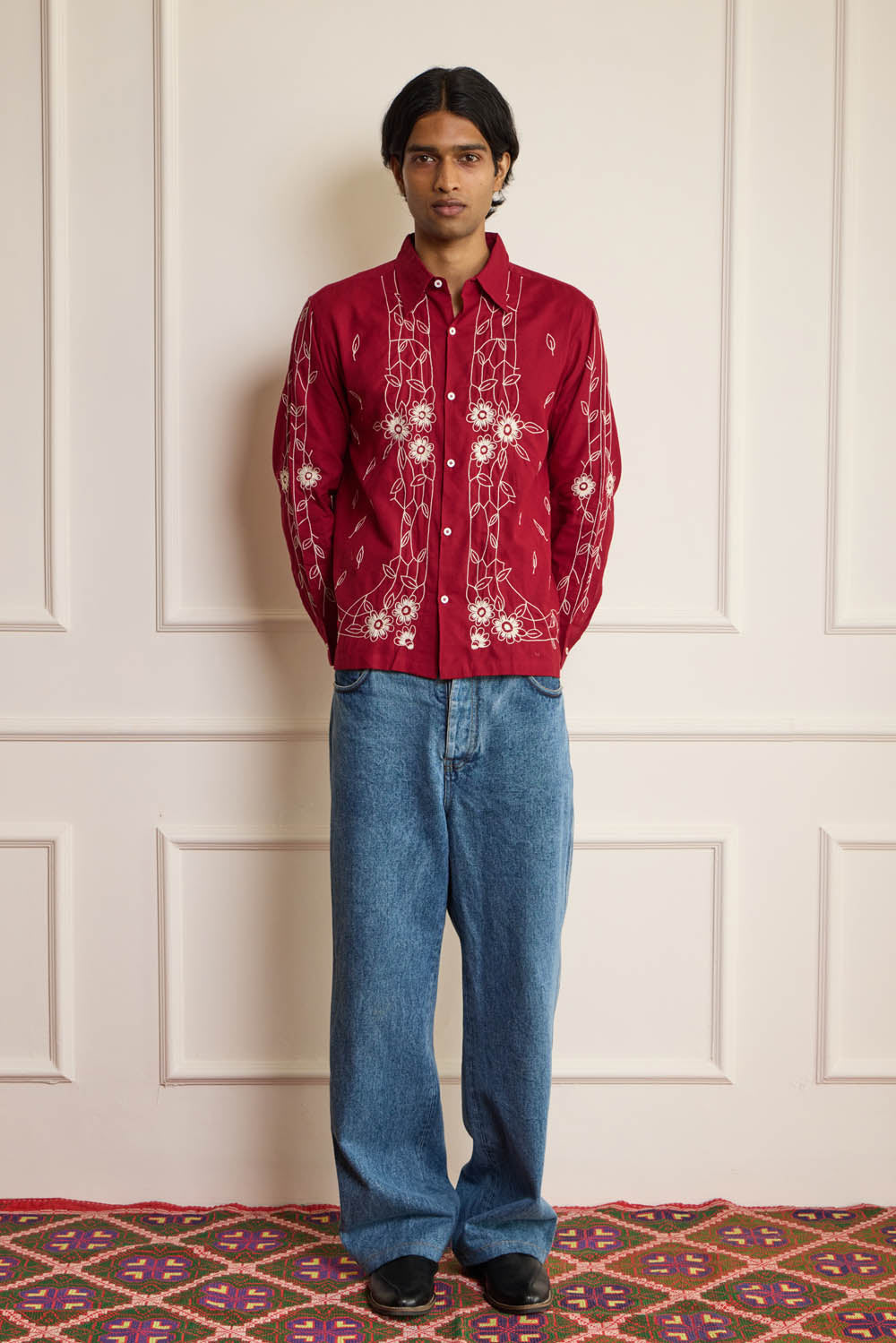 Tea Towel Embroidered Shirt