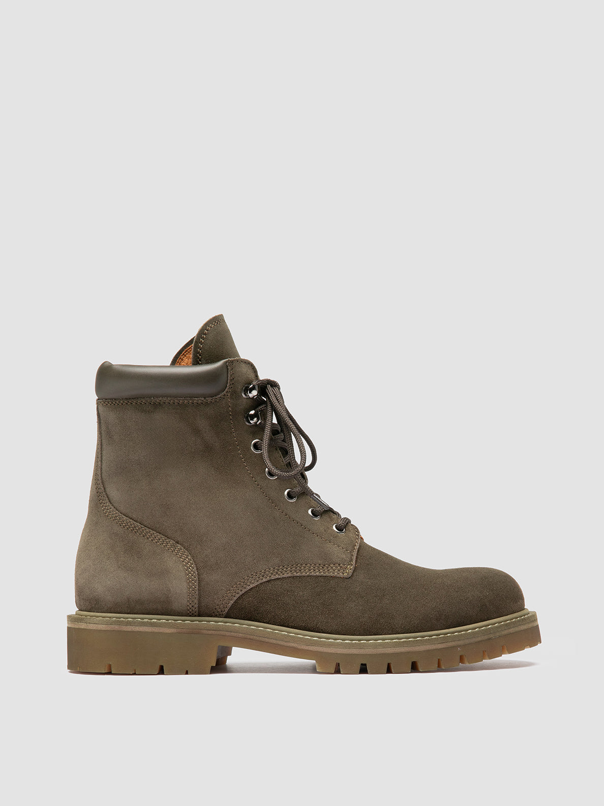 Boss 002 Green Suede Lace Up Boots