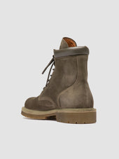 Boss 002 Green Suede Lace Up Boots