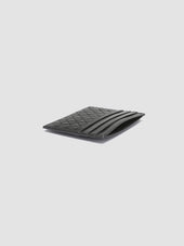 BOUDIN 122 - Black Woven Leather Card Holder