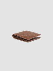BOUDIN 123 - Brown Woven Leather Bifold Wallet