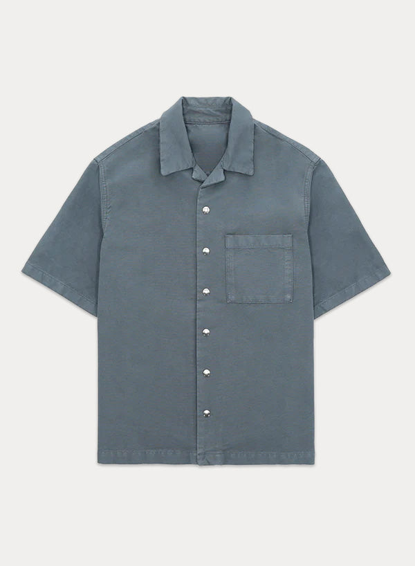 Bowling Camicia In Cotone Manica Corta