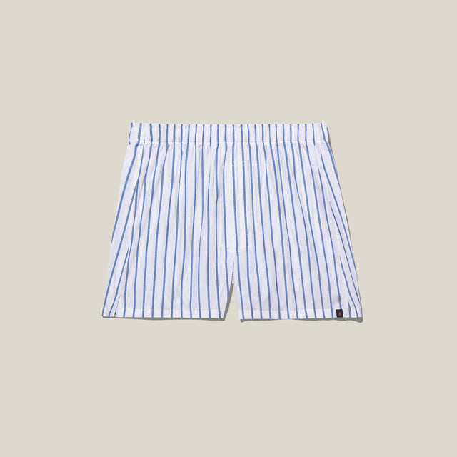 Classic Fit Boxer White Blue Stripe