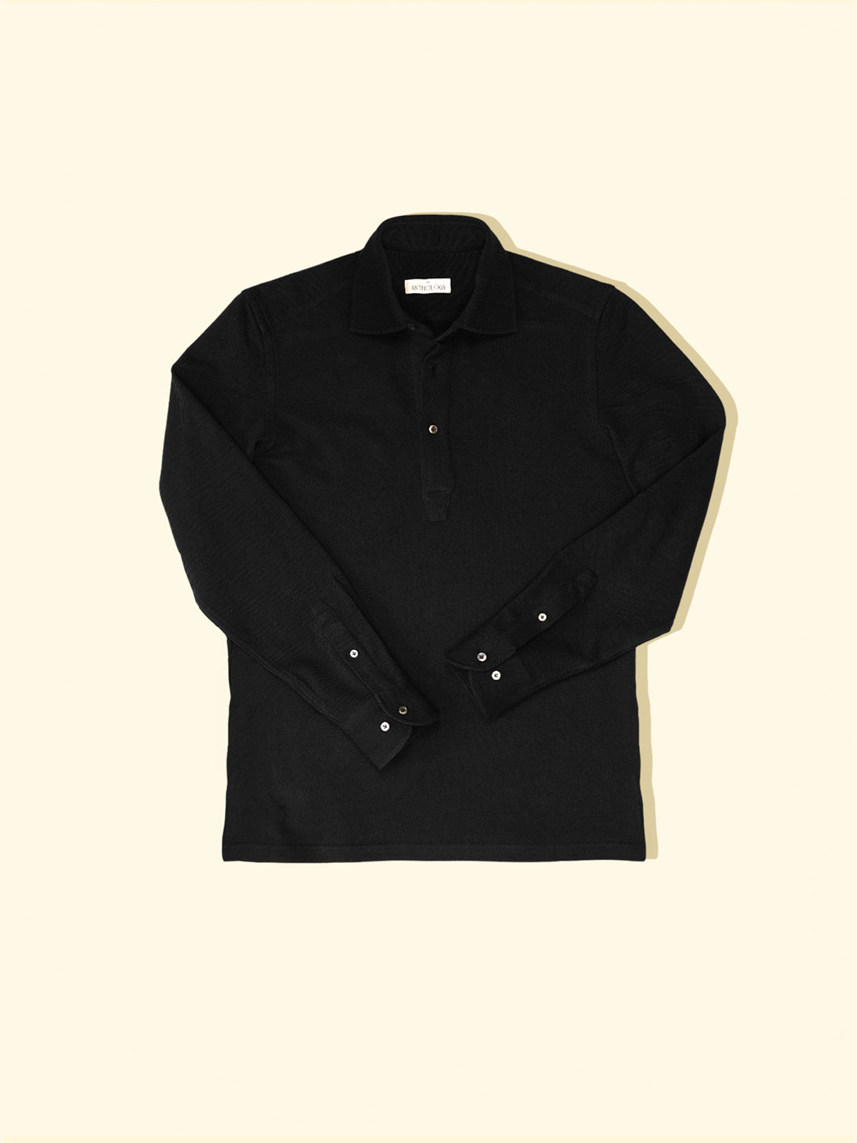 Pique Long Sleeve Spread Collar Polo The Anthology