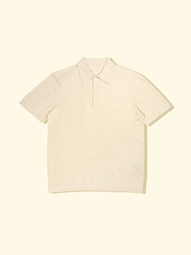 Linen Cotton Knitted Short Sleeve Polo The Anthology