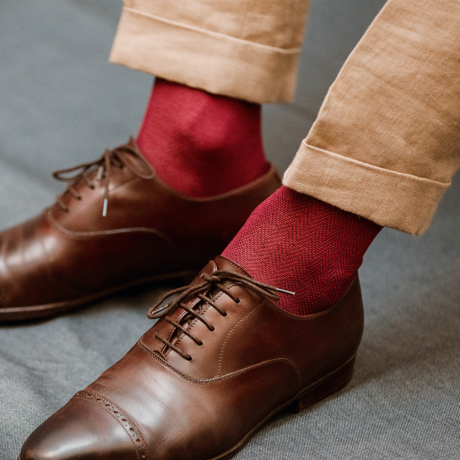 Bordeaux Rouge Chevrons Fil D Cosse
