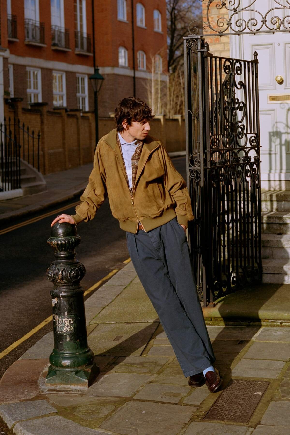 Antique Suede Track Jacket