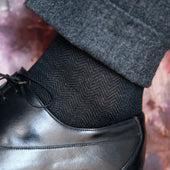 Noir Gris Chevrons Fil D Cosse