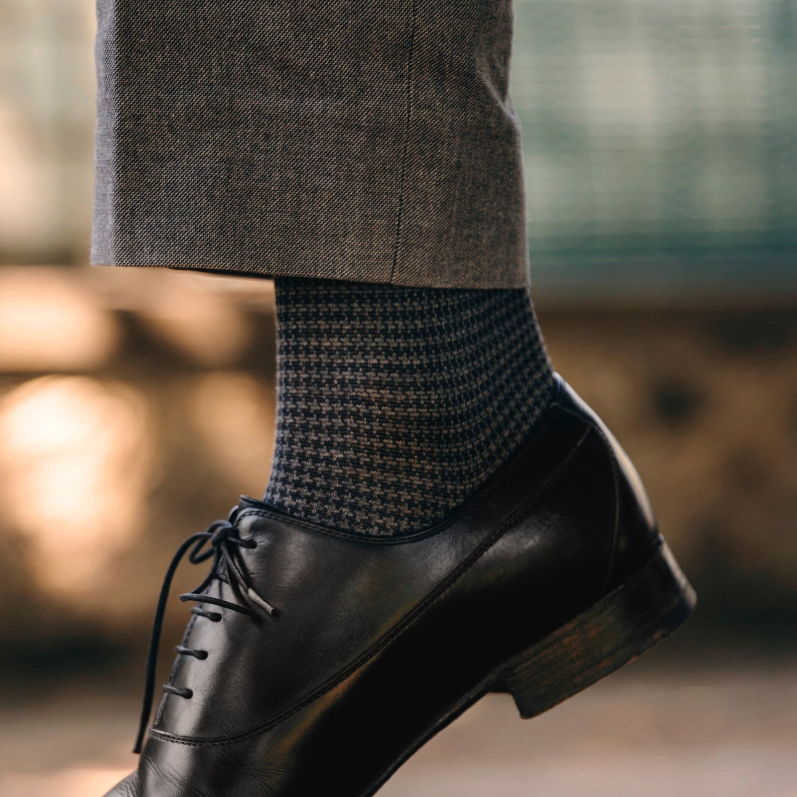 Noir Gris Pied De Poule Fil D Cosse