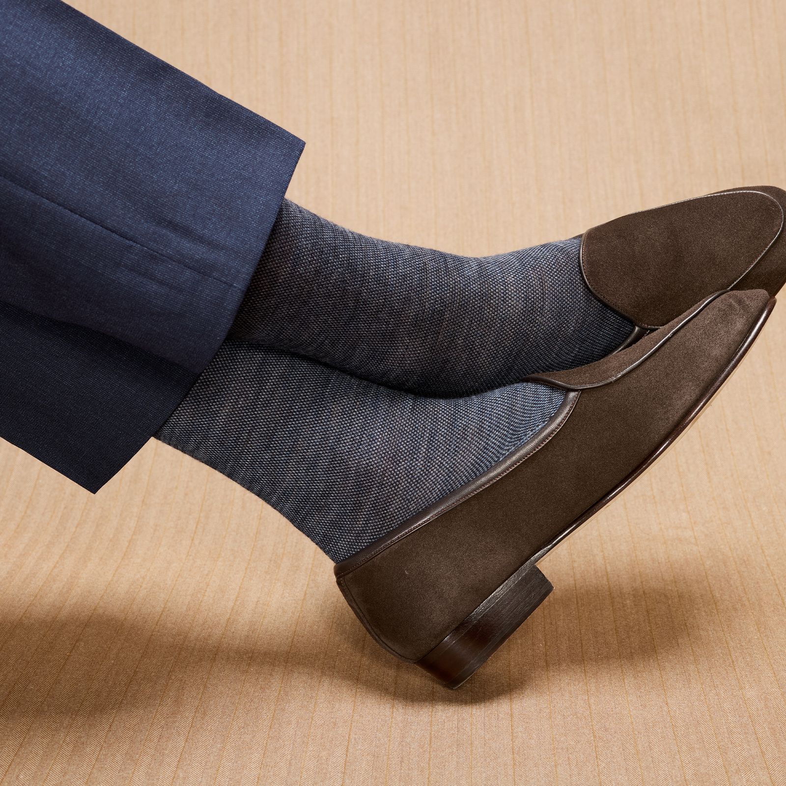 Bleu Denim Marine Caviar Laine