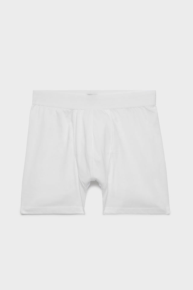 BOXER ADERENTE. 100% COTONE, WHITE.