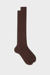 CALZA CESARE. 100% COTONE, TINTA UNITA, BURGUNDY.