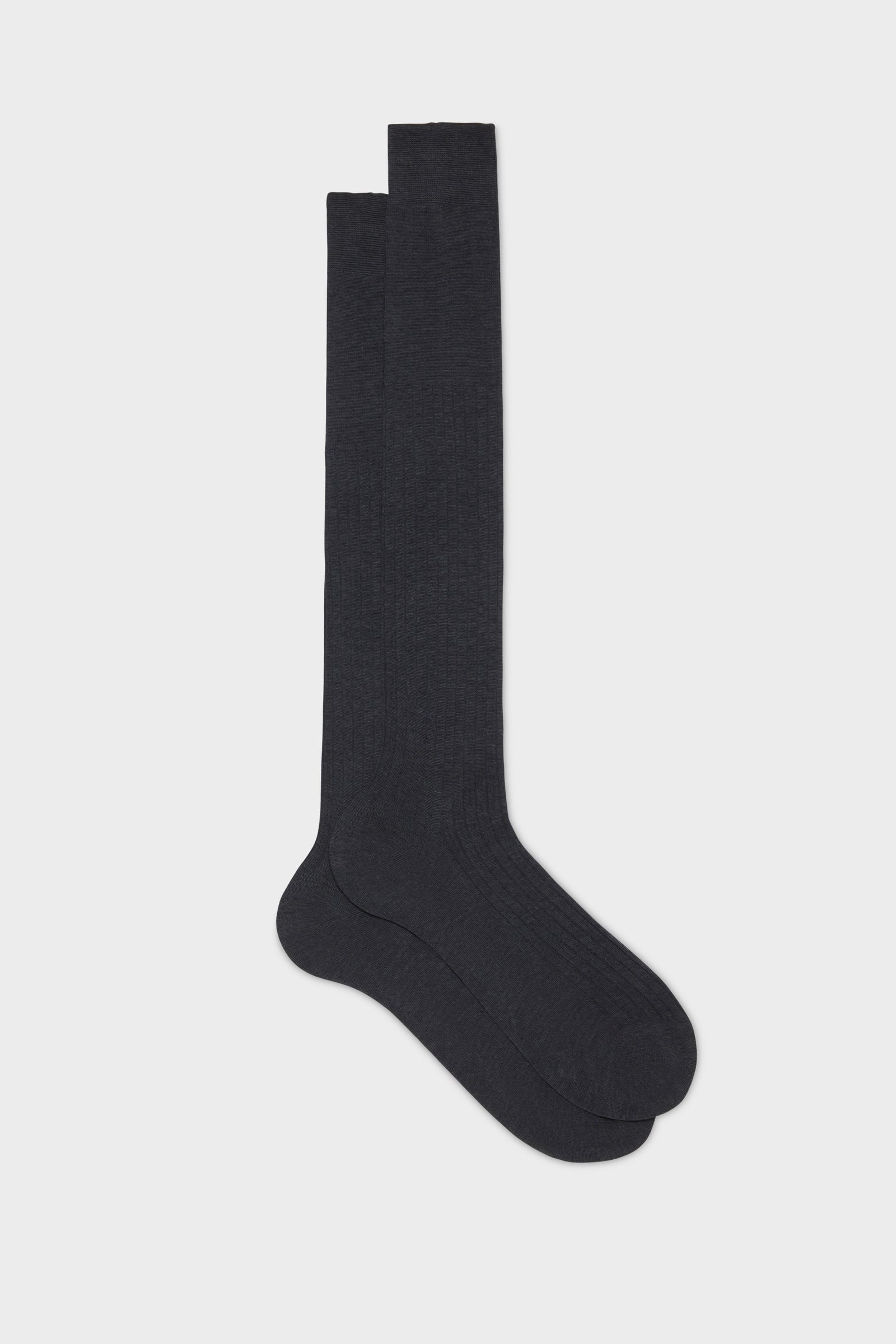 Calza Cesare 100 Cotone Tinta Unita Grey Melange