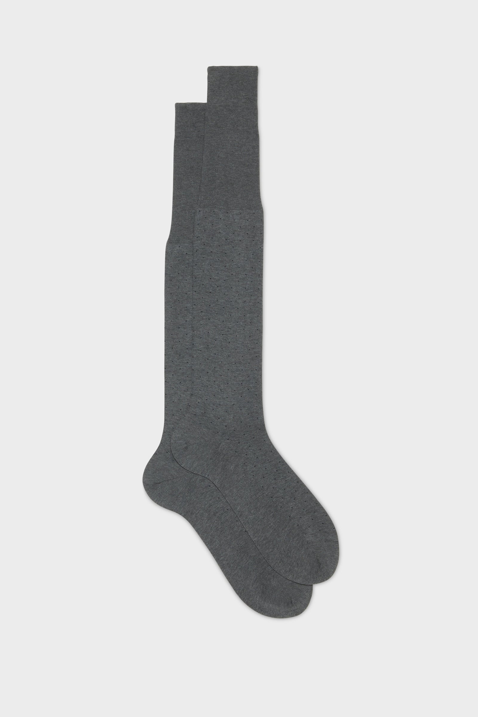 Calza Fabio 100 Cotone Pois Grey