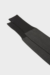Calza Giulio 100 Cotone Chevron Dark Grey