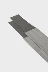 Calza Giulio 100 Cotone Chevron Medium Grey