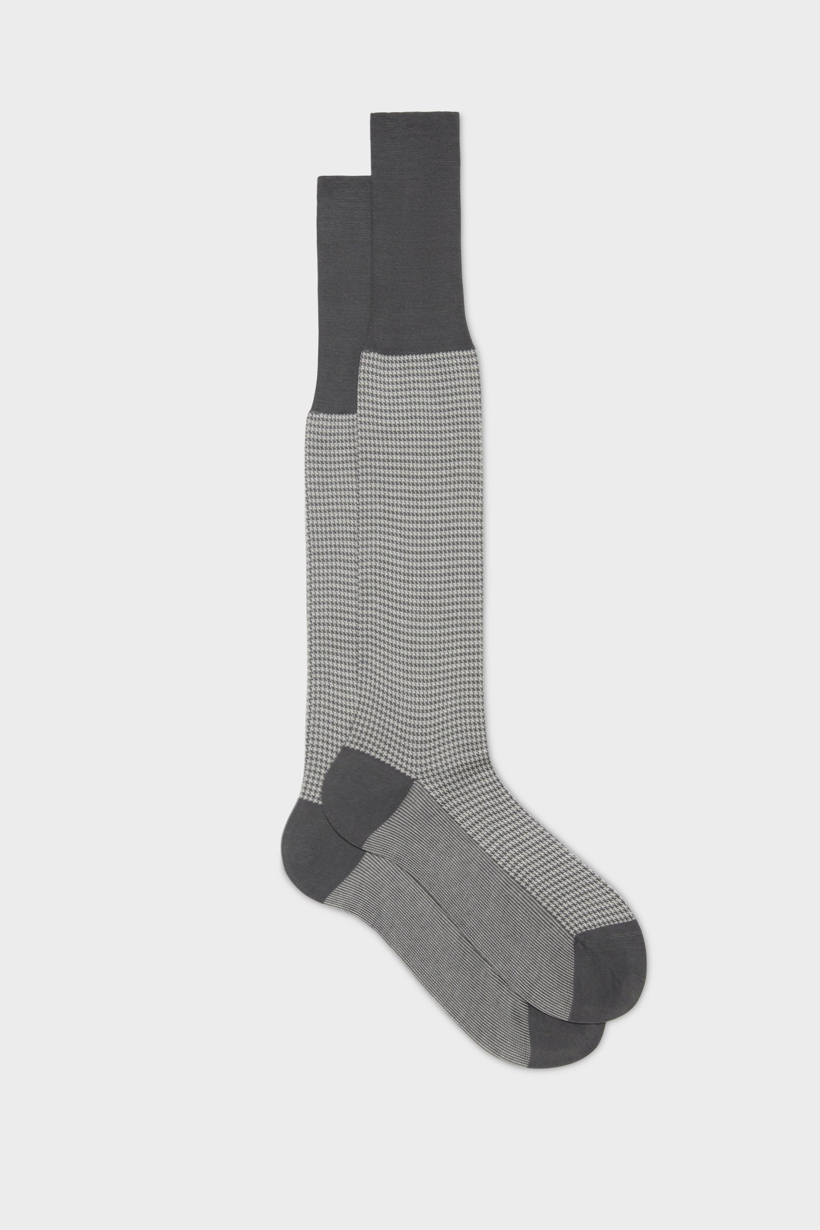 Calza Leo 100 Cotone Pied De Poule Grey