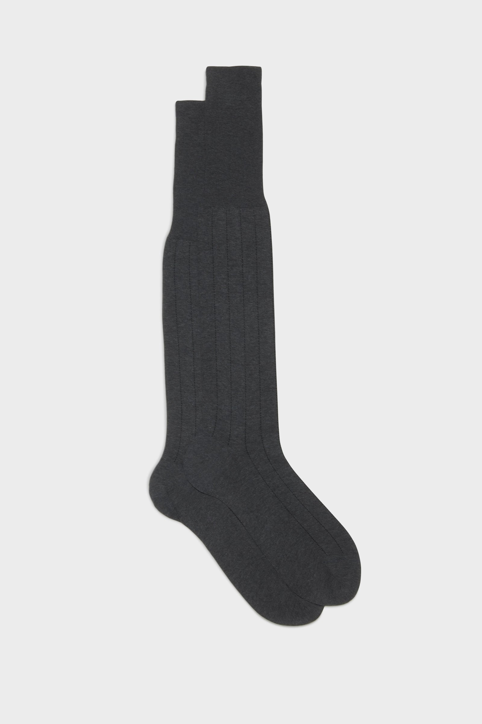 Calza Leone 100 Cotone Gessato Dark Grey