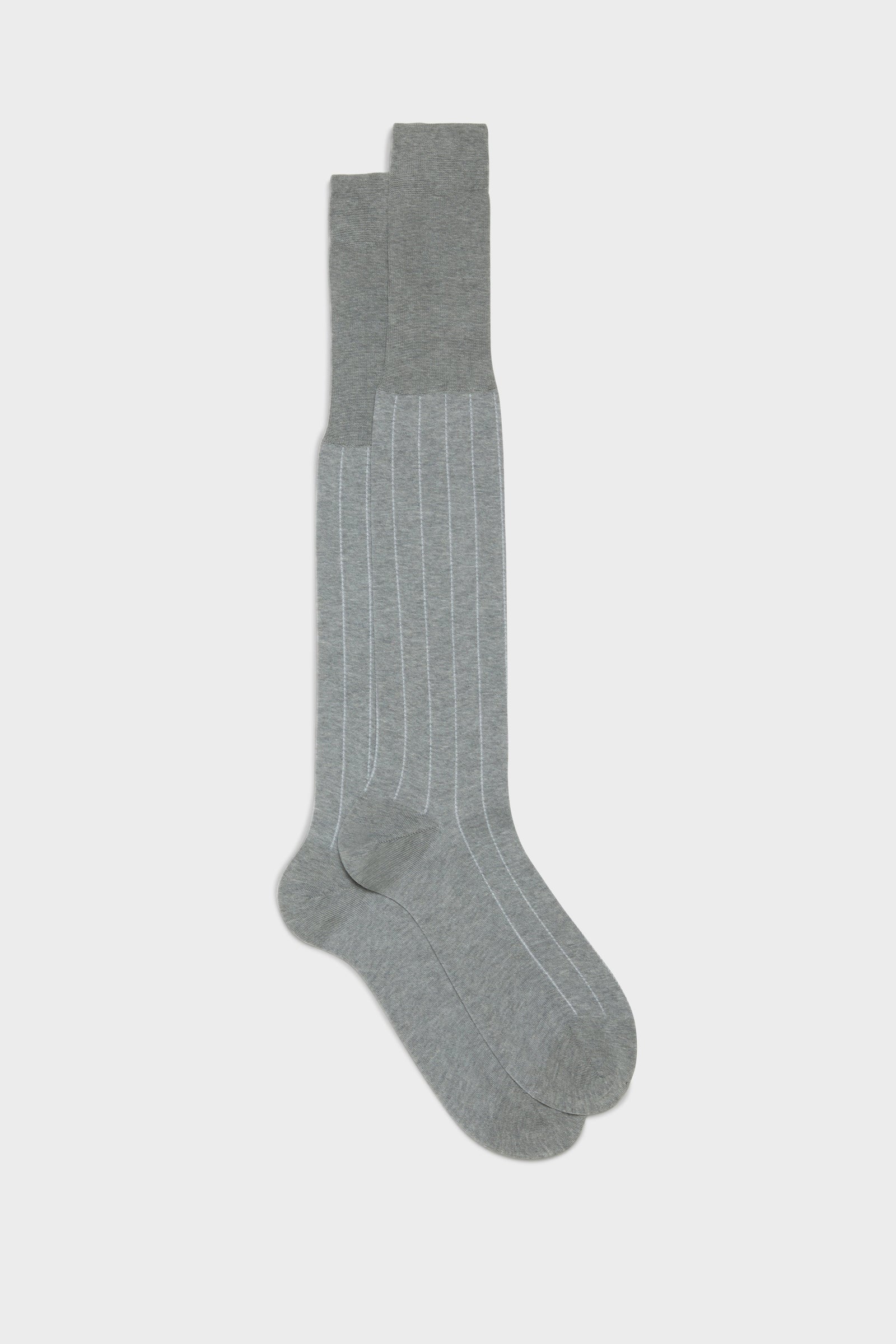 Calza Leone 100 Cotone Gessato Grey