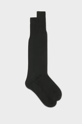 CALZA LORENZO. 100% COTONE, TINTA UNITA, CHARCOAL.