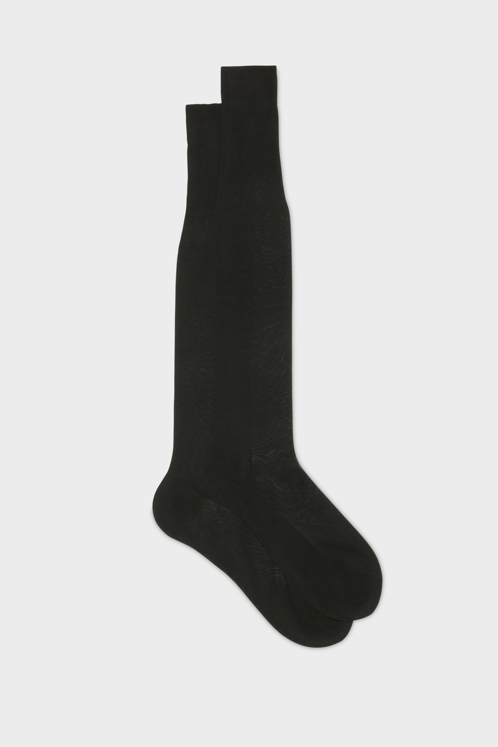 Calza Lorenzo 100 Cotone Tinta Unita Dark Brown