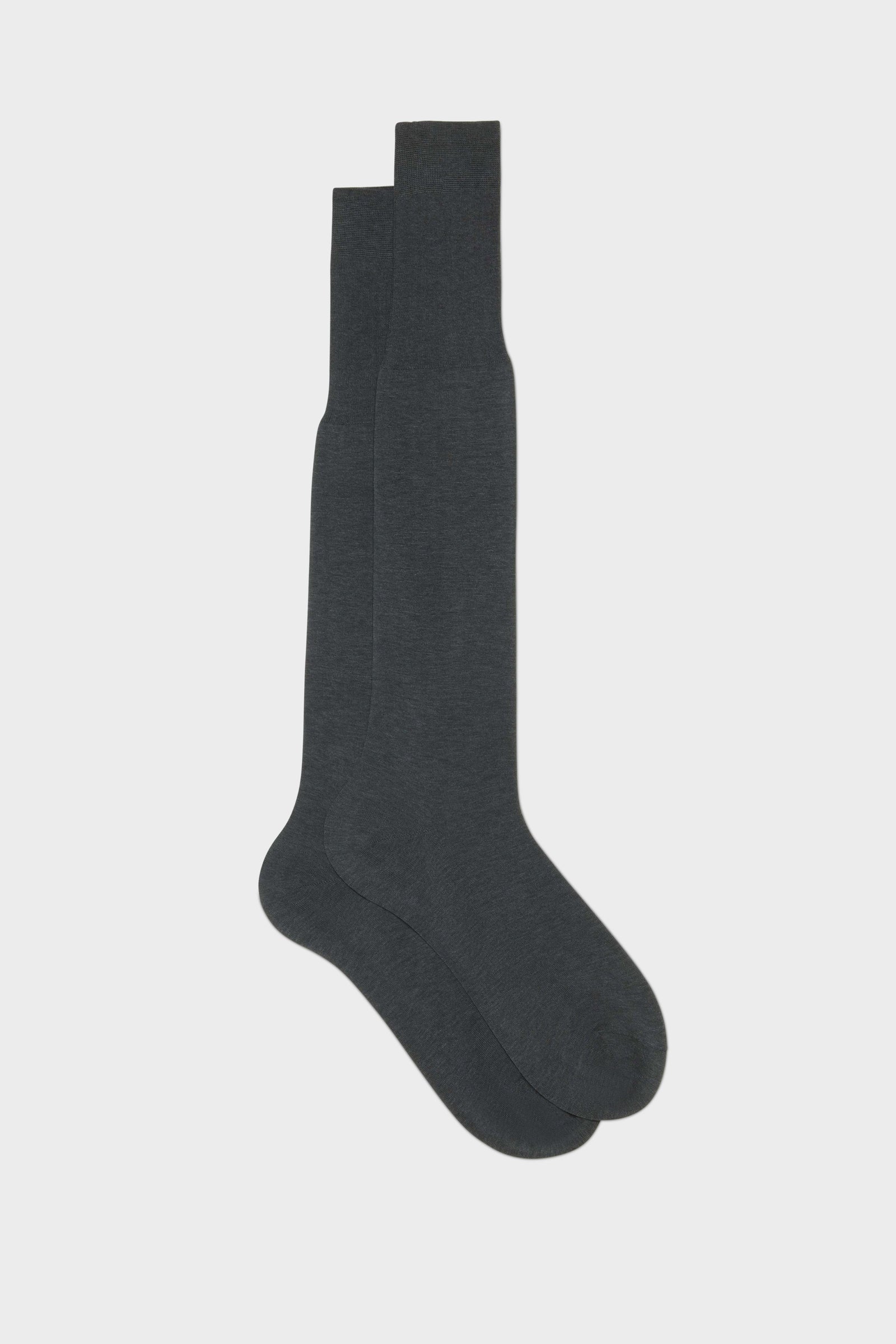Calza Lorenzo 100 Cotone Tinta Unita Grey Melange