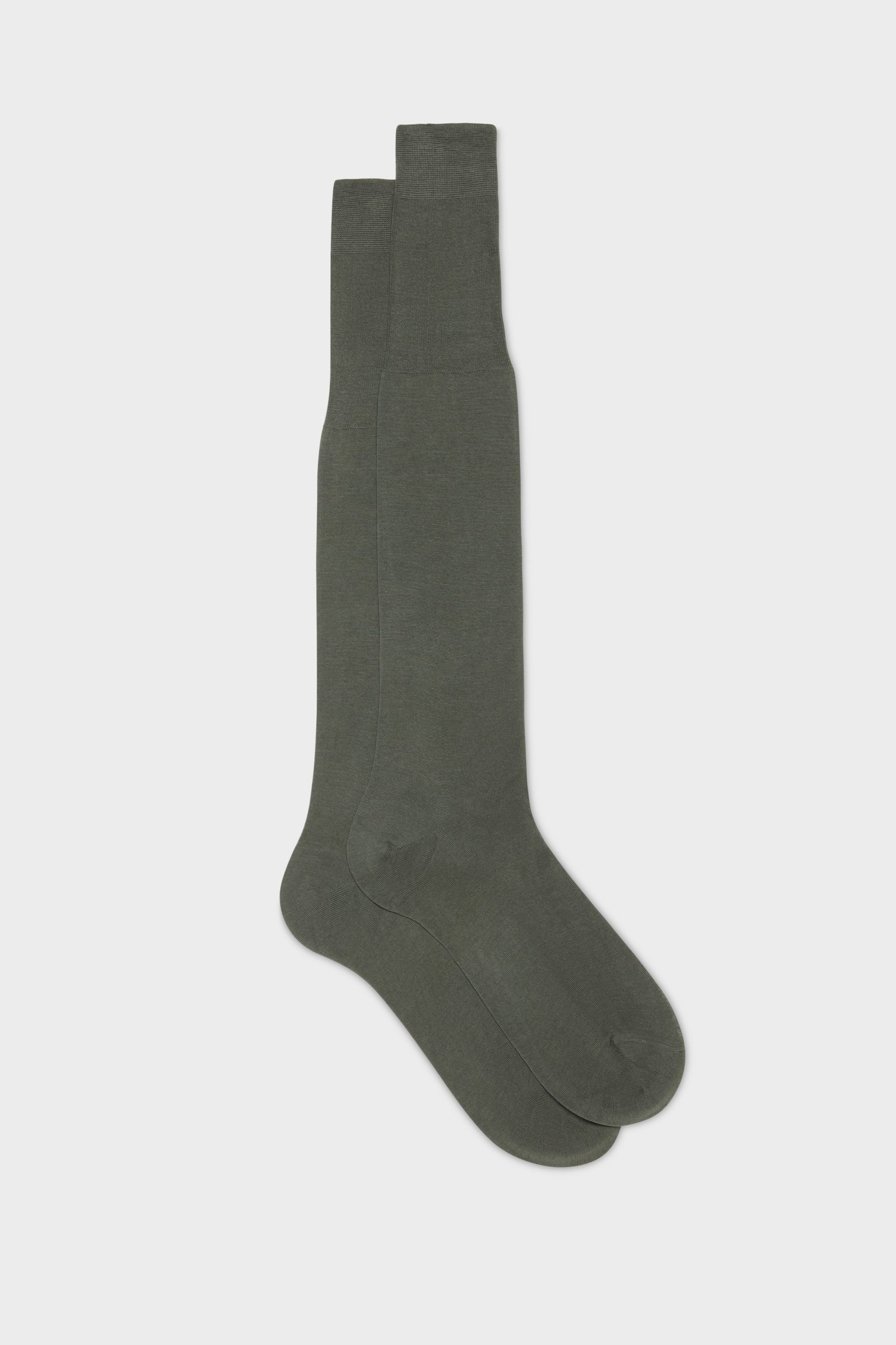 Calza Lorenzo 100 Cotone Tinta Unita Medium Grey