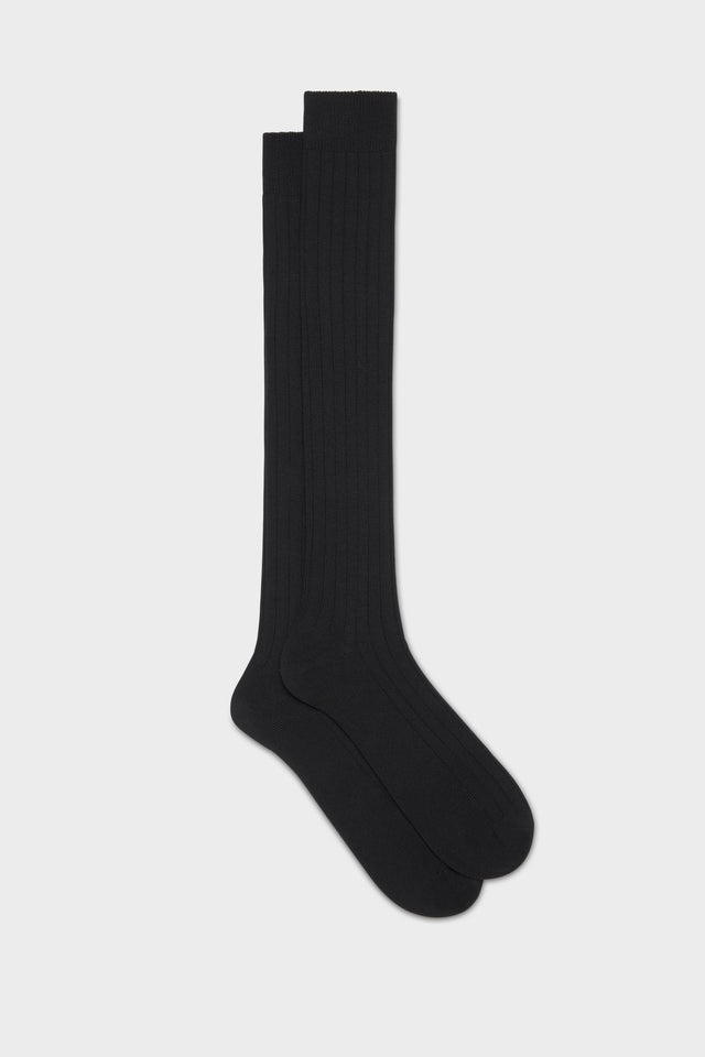 CALZA LUPO. 90% LANA 10% POLIAMMIDE. BLACK.