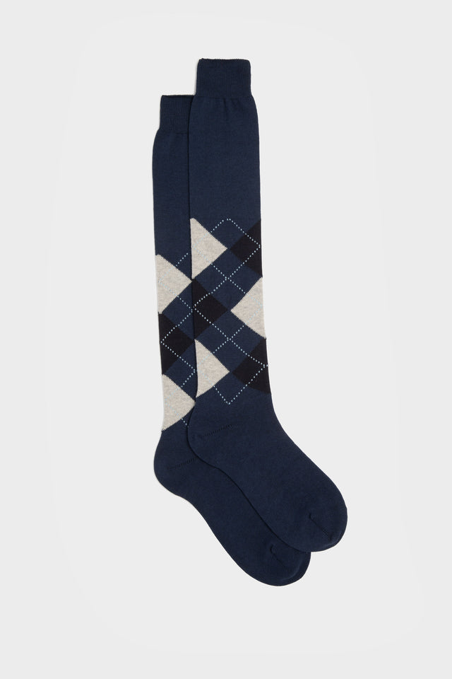 CALZA LUCA, 100% COTONE, BLUETTE.