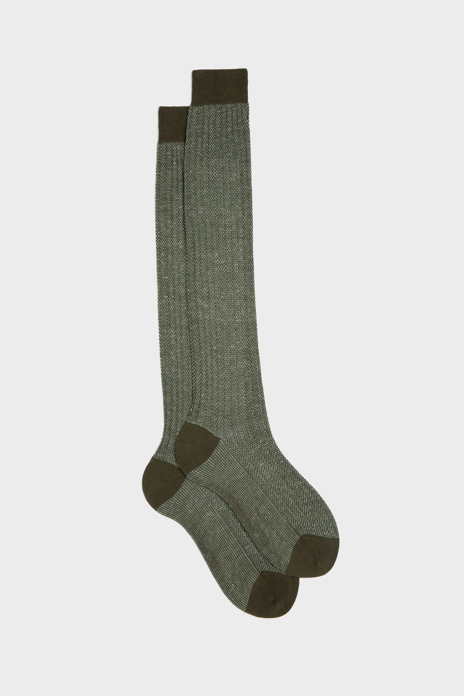 Calza Michele 75 Cotone 25 Lino Green