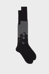 CALZA GIOCONDA. 100% COTONE, BLACK.