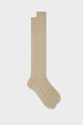 CALZA CAMPIDOGLIO. 95% CASHMERE 5% NYLON, BROWN.