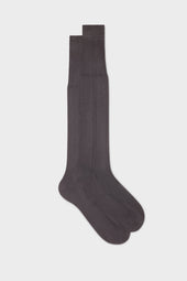 CALZA CELIO. 100% SETA, MEDIUM GREY.