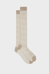 CALZA ASTRUM. MISTO LANA, BROWN.