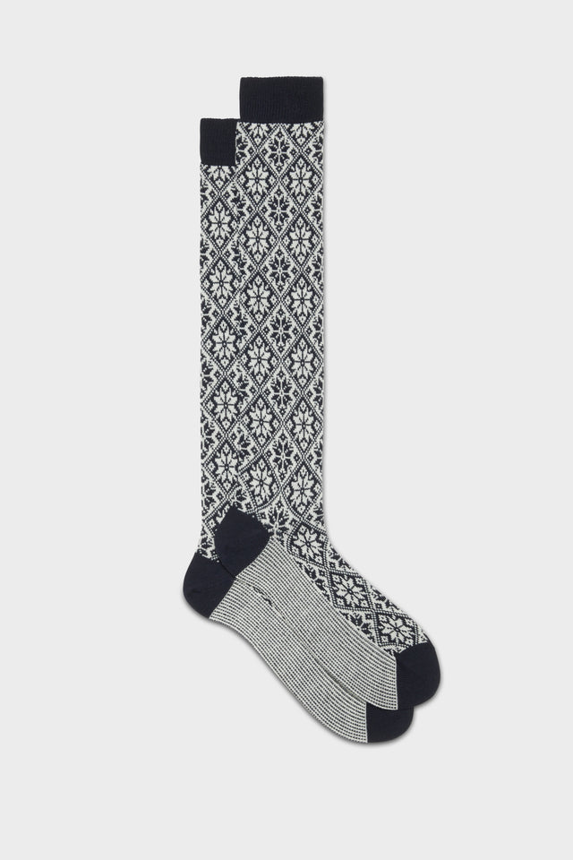 CALZA ASTRUM. MISTO LANA. NAVY.