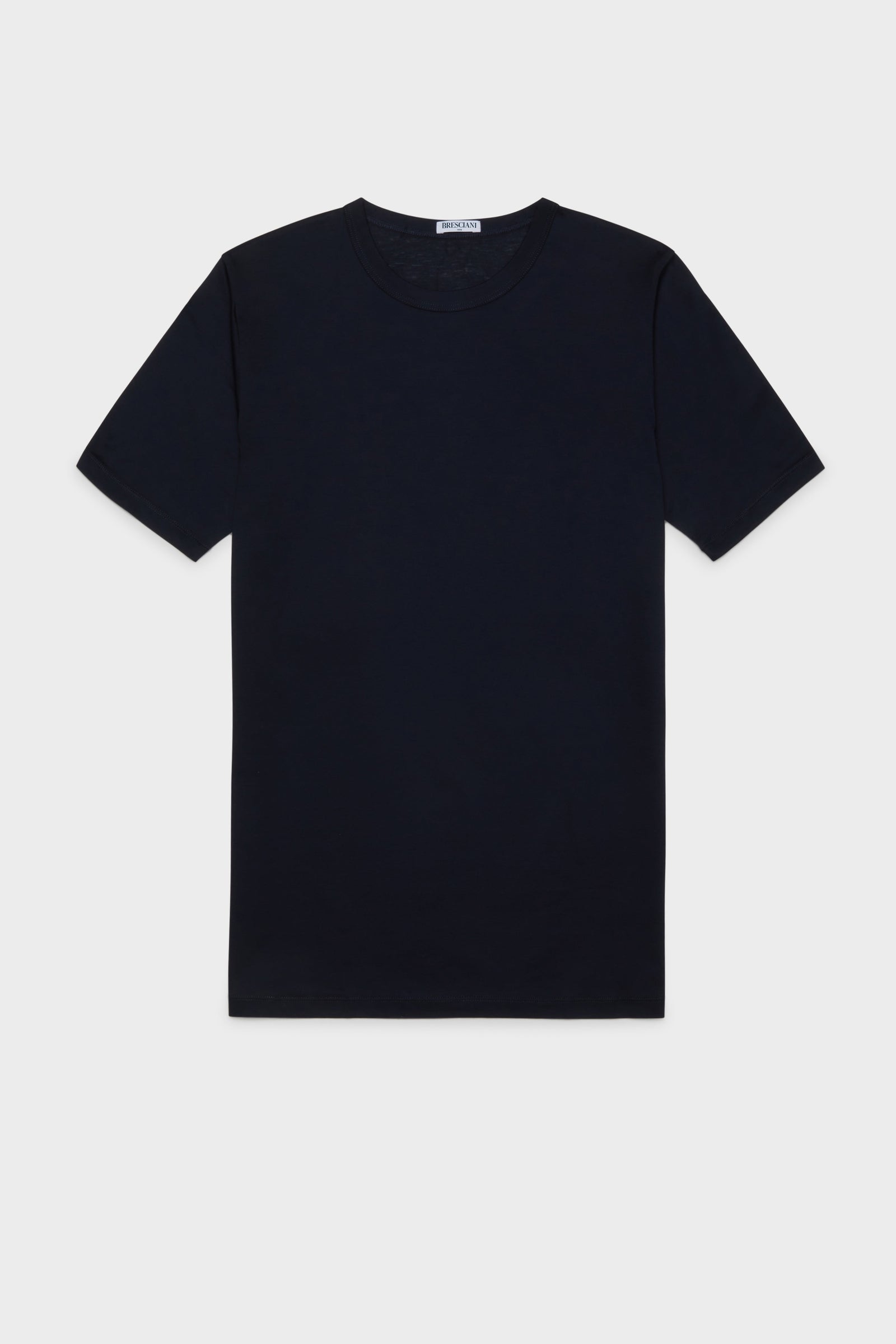 Maglia Girocollo In Cotone Elasticizzato Manica Corta