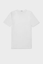 MAGLIA GIROCOLLO. 100% COTONE, MANICA CORTA, WHITE.